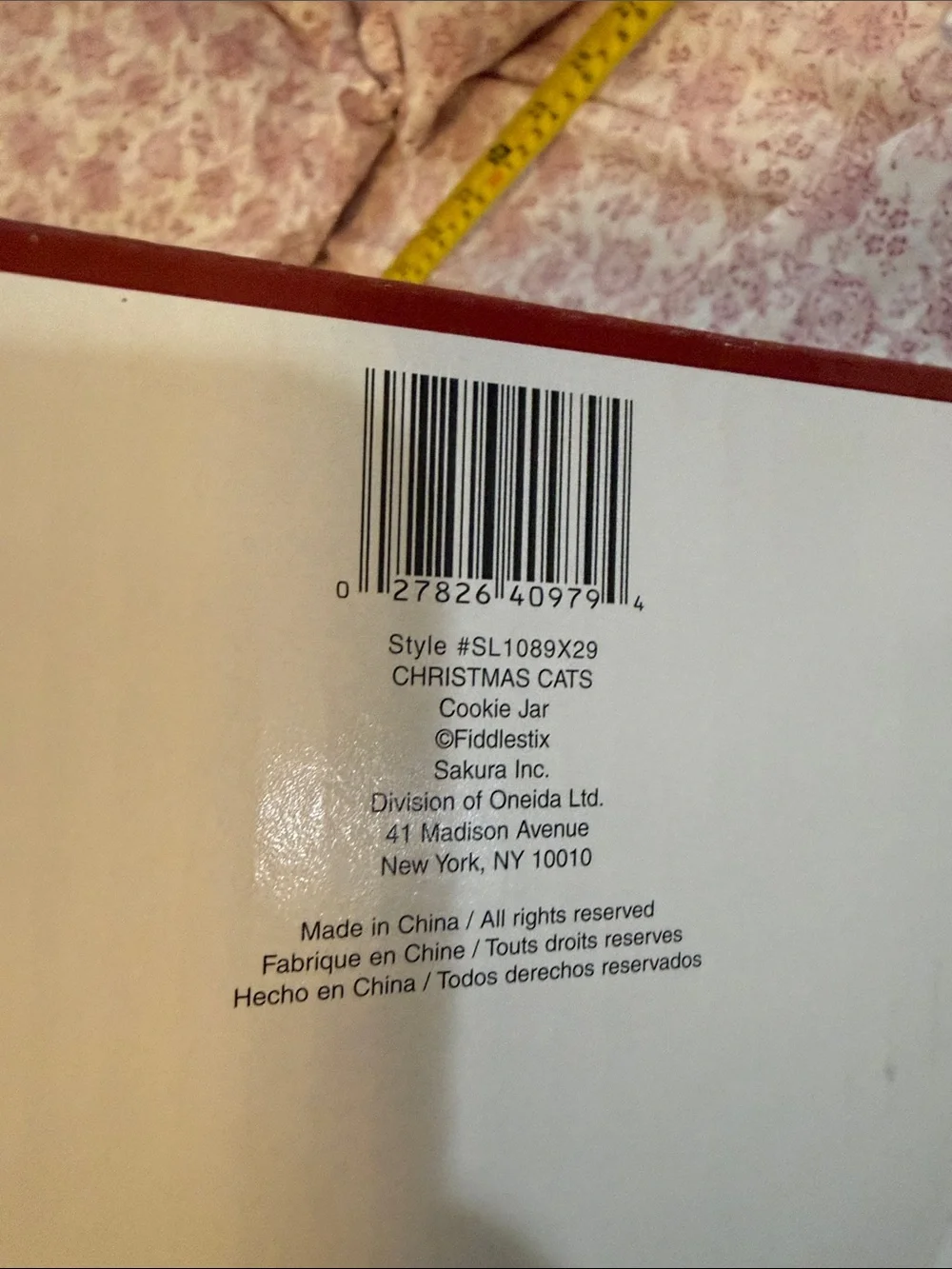 NIB Sakura Black & White Cat Decorative Bed Accent